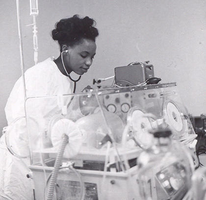 Student with incubator
