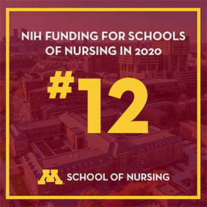 NIH Funding for the School of Nursing in 2020: #1 in the Big Ten Academic Alliance, #12 overall